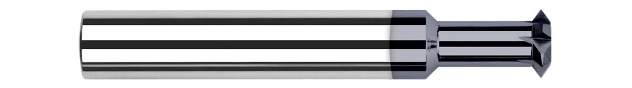 0.3750 (3/8)" CUTTER DIA X 0.1250 (1/8)" WIDTH X 0.5000 (1/2)" NECK LENGTH - 90Â° INCLUDED ANGLE - 6 FL - ALTIN COATED, 19205-C3  HARVEY TOOL  SKU HARTO1-19205-C3