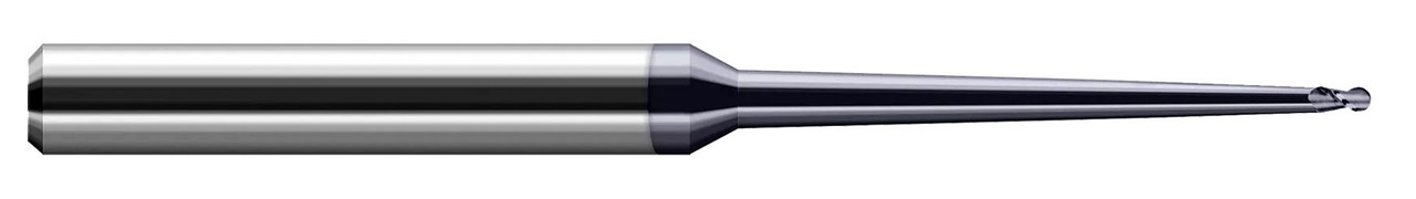 2 FL - 0.1250 (1/8)" CUTTER DIA X 0.1880" LOC X 2Â° 2.5000 (2-1/2)" TAPER REACH - ALTIN NANO COATED, 21408-C6  HARVEY TOOL  SKU HARTO1-21408-C6