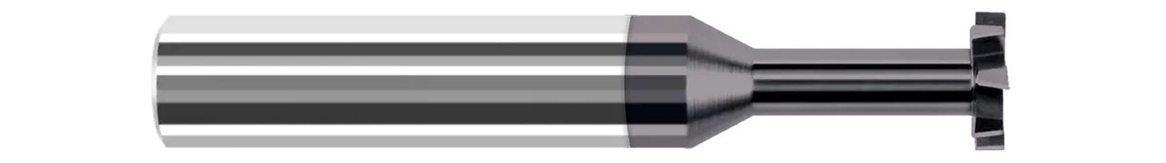 0.2500 (1/4)" CUTTER DIA X 0.0100" RADIUS X 0.1250 (1/8)" WIDTH X 0.3750 (3/8)" NECK LENGTH - STANDARD SLOTTING - 6 FL - ALTIN COATED, 44595-C3  HARVEY TOOL  SKU HARTO1-44595-C3