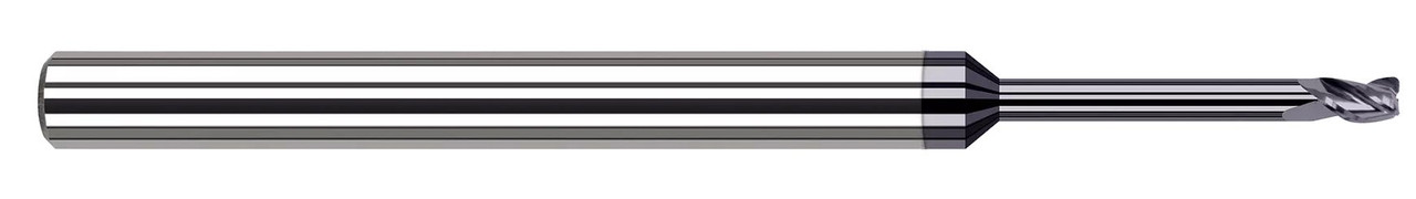 4 FL - 0.2500 (1/4)" CUTTER DIA X 0.0150 (1/64)" RADIUS X 0.3750 (3/8)" LOC X 2.0000 (2)" REACH - ALTIN COATED, 55116-C3  HARVEY TOOL  SKU HARTO1-55116-C3