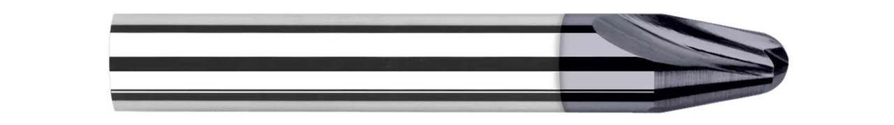 0.0780 (5/64)" RADIUS X 0.3380" LOC X 10Â° PER SIDE - 2 FL - ALTIN COATED, 75005-C3  HARVEY TOOL  SKU HARTO1-75005-C3