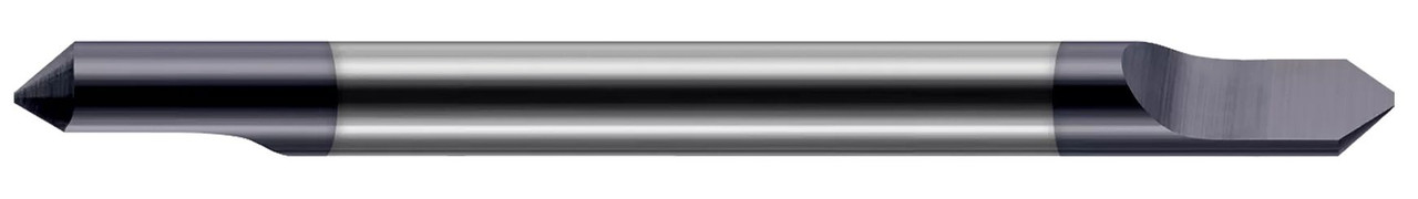 0.1250 (1/8)" SHANK DIA X 0.0050" FLAT X 30Â° INCLUDED DE - 1 FL - ALTIN COATED, 834308-C3  HARVEY TOOL  SKU HARTO1-834308-C3