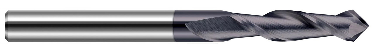 0.0620 (1/16)" CUTTER DIA X 0.1870 (3/16)" LOC X 60Â° INCLUDED - 2 FL - TIB2 COATED, 872504-C8  HARVEY TOOL  SKU HARTO1-872504-C8