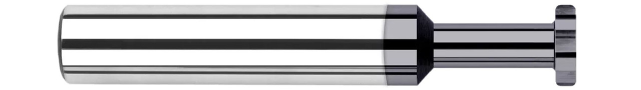0.5000 (1/2)" CUTTER DIA X 0.0150 (1/64)" RADIUS X 0.2500 (1/4)" WIDTH X 0.7500 (3/4)" NECK LENGTH - STANDARD SLOTTING - 8 FL - ALTIN COATED, 990380-C3  HARVEY TOOL  SKU HARTO1-990380-C3