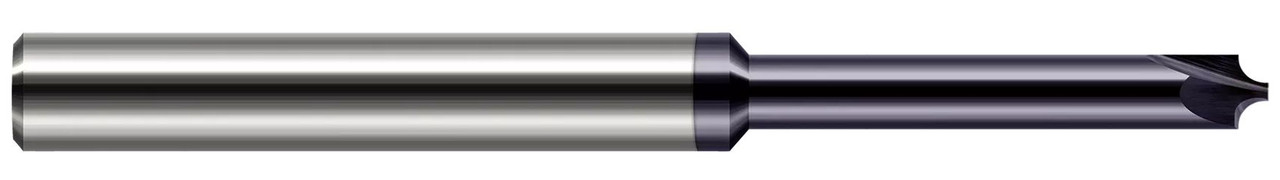 0.0200" RADIUS X 0.0200 (.5 MM)" PILOT DIA X 0.3120 (5/16)" REACH - 5Â° FLARE - 2 FL - ALTIN COATED, 990920-C3  HARVEY TOOL  SKU HARTO1-990920-C3