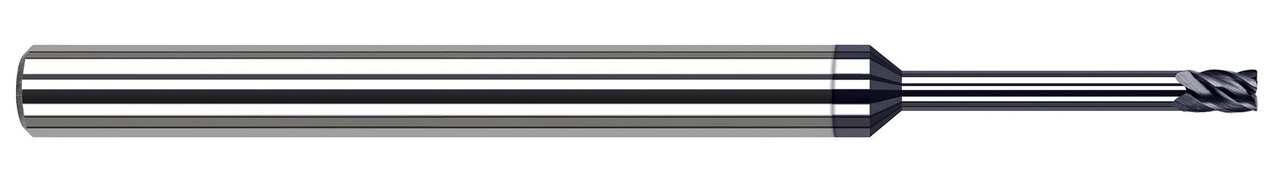 5 FL - 0.1250" (1/8) Cutter DIA x 0.0100" Radius x 0.1870" (3/16) LOC x 1.0000" (1) Reach - AlTiN Nano Coated  HARVEY TOOL  SKU HARTO1-763808-C6