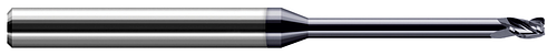 3 FL - 0.1875" (3/16) Cutter DIA x 0.0600" Radius x 0.2810" (9/32) LOC x 1.8750" (1-7/8) Reach - AlTiN Coated  HARVEY TOOL  SKU HARTO1-727912-C3