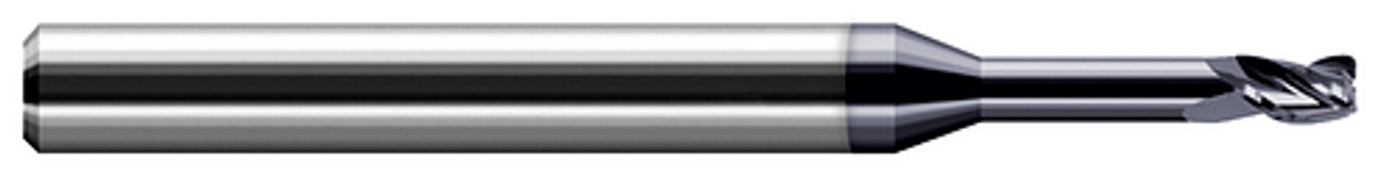 4 FL - 0.0930" (3/32) Cutter DIA x 0.0150" (1/64) Radius x 0.1390" LOC x 0.5000" (1/2) Reach - AlTiN Coated  HARVEY TOOL  SKU HARTO1-728893-C3
