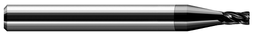 4 FL - 0.5000" (1/2) Cutter DIA x 0.0200" Radius x 1.0000" (1) LOC - Amorphous Diamond Coated  HARVEY TOOL  SKU HARTO1-74520-C4