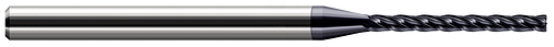4 FL - 0.1250" (1/8) Cutter DIA x 0.0300" Radius x 1.2500" (1-1/4) LOC - AlTiN Coated Â– HARVEY TOOL Â– SKU HARTO1-762230-C3