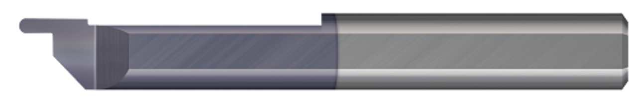 Right Hand - 0.2400" Min Bore DIA x 1.250" (1-1/4) Max Bore Depth x 0.0300" Tooth Width x 0.0600" Projection x 2.50" (2-1/2) OAL x 0.0150" (1/64) Radius - AlTiN Coated  MICRO 100  SKU MIC100-FGIF-3461X