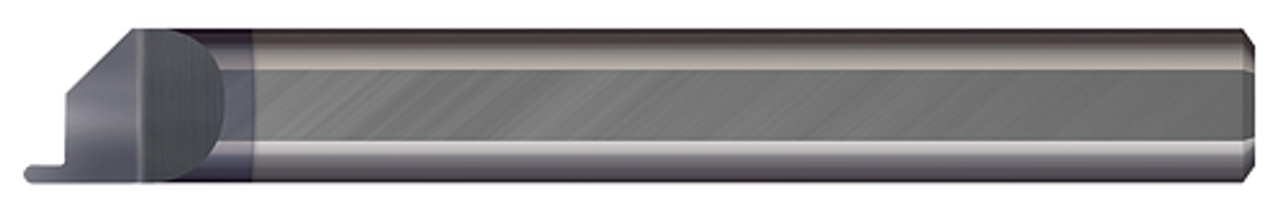 Right Hand - 0.3750" (3/8) Min Bore DIA x 0.335" Max Bore Depth x 0.0780" (5/64) Tooth Width x 0.1000" Projection x 2.50" (2-1/2) OAL x 0.0390" Radius - AlTiN Coated  MICRO 100  SKU MIC100-FGF-375-078X