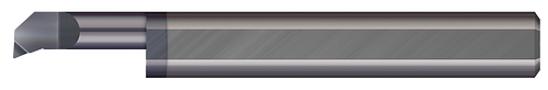 Right Hand - 0.1960" Min Bore DIA x 0.750" (3/4) Max Bore Depth x 0.0300" Projection x 2.50" (2-1/2) OAL x 0.006" Corner Radius - AlTiN Coated  MICRO 100  SKU MIC100-PBT6-180750X