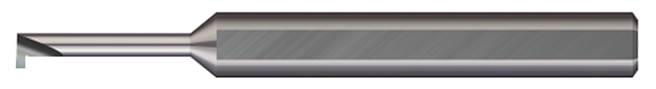 Right Hand - 0.1340" Min Bore DIA x 0.250" (1/4) Max Bore Depth x 0.0200" Tooth Width x 0.0400" Projection x 2.00" (2) OAL  MICRO 100  SKU MIC100-MRR-020-250-120