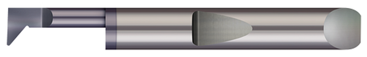 Quick Change - Right Hand - 0.3220" Min Bore DIA x 0.750" (3/4) Max Bore Depth x 0.1100" Projection x 2.00" (2) OAL x 0.008" Corner Radius - AlTiN Coated  MICRO 100  SKU MIC100-QPR8-300750X
