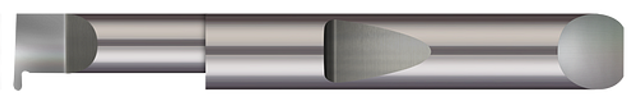 Quick Change - Right Hand - 0.3920" Min Bore DIA x 1.000" (1) Max Bore Depth x 0.0690" Tooth Width x 0.1000" Projection x 2.50" (2-1/2) OAL x 0.0345" Radius  MICRO 100  SKU MIC100-QFR-069-16