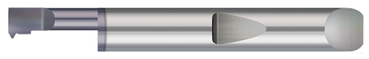 Quick Change - Right Hand - 0.4320" Min Bore DIA x 1.250" (1-1/4) Max Bore Depth x 0.0271" Projection x 3.00" (3) OAL #1/2-20 - AlTiN Coated  MICRO 100  SKU MIC100-QTT-012020-125X