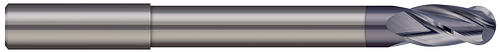 2 FL - 0.300 mm Cutter DIA x 0.40 mm LOC x 0.40 mm Reach - AlTiN Coated  MICRO 100  SKU MIC100-SFBM-003-0X