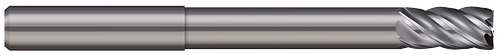 5 FL - 0.5000" (1/2) Cutter DIA x 0.090" Radius x 1.000" (1) LOC x 4.500" (4-1/2) Reach  MICRO 100  SKU MIC100-VLR-500-5-090