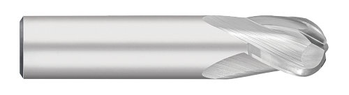 0.5000" (1/2) Cutter DIA x 0.6250" (5/8) Length of Cut Carbide Ball End Mill, 3 Flutes, Uncoated  TITAN USA  SKU TITUS1-TC12232