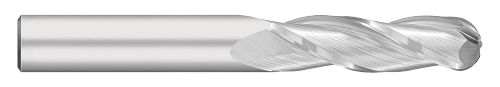 0.1875" (3/16) Cutter DIA x 0.7500" (3/4) Length of Cut Carbide Ball End Mill, 3 Flutes, Uncoated  TITAN USA  SKU TITUS1-TC16212