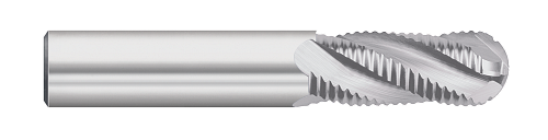 0.5000" (1/2) Cutter DIA x 2.0000" (2) Length of Cut Carbide Fine Pitch Ball Rougher, 4 Flutes, Uncoated  TITAN USA  SKU TITUS1-TC20733