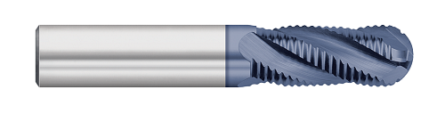 0.3750" (3/8) Cutter DIA x 0.5625" (9/16) Length of Cut Carbide Fine Pitch Ball Rougher, 4 Flutes, AlTiN Coated  TITAN USA  SKU TITUS1-TC29922
