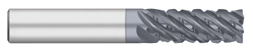 0.2500" (1/4) Cutter DIA x 0.0150" (1/64) Radius x 0.7500" (3/4) Length of Cut Carbide Variable Index Corner Radius End Mill Chipbreaker, 6 Flutes, ALCRO-Max Coated  TITAN USA  SKU TITUS1-TC13451