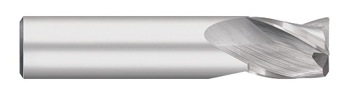 0.3750" (3/8) Cutter DIA x 0.0900" Radius x 0.6250" (5/8) Length of Cut Carbide Corner Radius End Mill, 3 Flutes, Uncoated  TITAN USA  SKU TITUS1-TC15222
