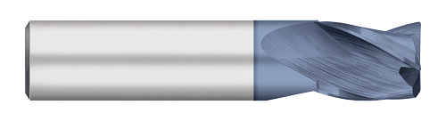 0.3750" (3/8) Cutter DIA x 0.0450" Radius x 0.6250" (5/8) Length of Cut Carbide Corner Radius End Mill, 3 Flutes, AlTiN Coated  TITAN USA  SKU TITUS1-TC16420