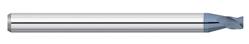 0.0150" (1/64) Cutter DIA x 0.0230" Length of Cut Carbide Square End Mill, 3 Flutes, AlTiN Coated  TITAN USA  SKU TITUS1-TC30826