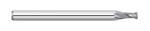 0.0600" Cutter DIA x 0.0100" Radius x 0.0900" Length of Cut Carbide Corner Radius End Mill, 2 Flutes, Uncoated  TITAN USA  SKU TITUS1-TC50121