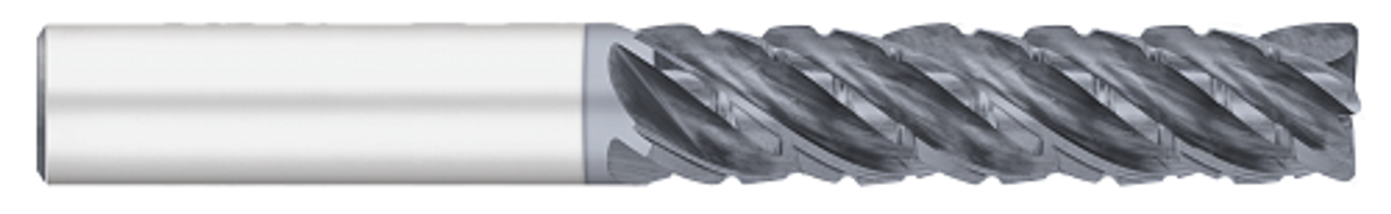 1.0000" (1) Cutter DIA x 0.0300" Radius x 2.2500" (2-1/4) Length of Cut Carbide Variable Index Corner Radius End Mill Chipbreaker, 5 Flutes, ALCRO-Max Coated  TITAN USA  SKU TITUS1-TC13399