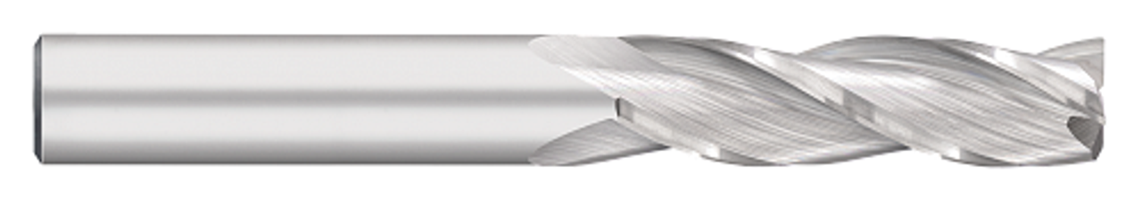 0.1875" (3/16) Cutter DIA x 0.0300" Radius x 0.7500" (3/4) Length of Cut Carbide Corner Radius End Mill, 3 Flutes, Uncoated  TITAN USA  SKU TITUS1-TC15809