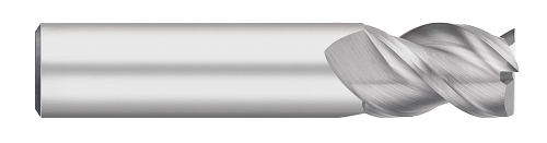 0.1875" (3/16) Cutter DIA x 0.3750" (3/8) Length of Cut Carbide Square End Mill for Aluminum, 3 Flutes, Uncoated  TITAN USA  SKU TITUS1-TC62977