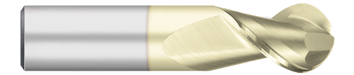 0.5000" (1/2) Cutter DIA x 1.2500" (1-1/4) Length of Cut Carbide Ball End Mill for Aluminum, 2 Flutes, Zrn Coated  TITAN USA  SKU TITUS1-TC63090