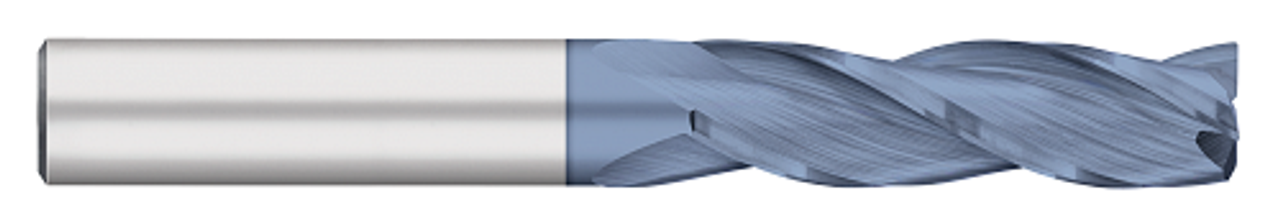 0.1875" (3/16) Cutter DIA x 0.0050" Radius x 0.7500" (3/4) Length of Cut Carbide Corner Radius End Mill, 3 Flutes, AlTiN Coated  TITAN USA  SKU TITUS1-TC16805