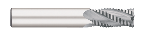 0.2500" (1/4) Cutter DIA x 0.5000" (1/2) Length of Cut Carbide Fine Pitch Square Rougher, 4 Flutes, Uncoated  TITAN USA  SKU TITUS1-TC20517