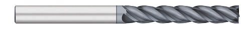 0.1250" (1/8) Cutter DIA x 1.0000" (1) Length of Cut Carbide Variable Index Square End Mill, 4 Flutes, ALCRO-Max Coated  TITAN USA  SKU TITUS1-TC24404