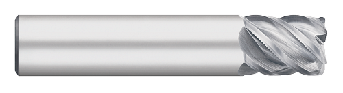 0.6250" (5/8) Cutter DIA x 0.0400" Radius x 0.7500" (3/4) Length of Cut Carbide Corner Radius End Mill, 5 Flutes, Uncoated  TITAN USA  SKU TITUS1-TC61640