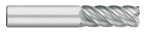 0.3750" (3/8) Cutter DIA x 0.0200" Radius x 1.0000" (1) Length of Cut Carbide Corner Radius End Mill, 5 Flutes, Uncoated  TITAN USA  SKU TITUS1-TC63824