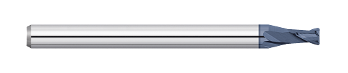 0.0470" (3/64) Cutter DIA x 0.0150" (1/64) Radius x 0.0710" Length of Cut Carbide Corner Radius End Mill, 2 Flutes, AlTiN Coated  TITAN USA  SKU TITUS1-TC50346