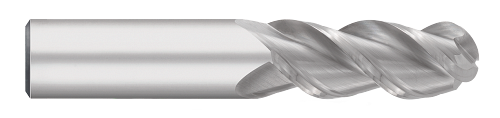 0.1250" (1/8) Cutter DIA x 0.7500" (3/4) Length of Cut Carbide Ball End Mill for Aluminum, 3 Flutes, Zrn Coated  TITAN USA  SKU TITUS1-TC63160