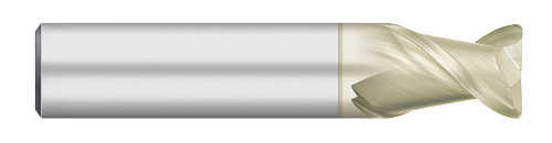 0.2500" (1/4) Cutter DIA x 0.0150" (1/64) Radius x 0.5000" (1/2) Length of Cut Carbide Corner Radius End Mill for Aluminum, 2 Flutes, Zrn Coated  TITAN USA  SKU TITUS1-TC62468