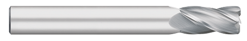 0.2500" (1/4) Cutter DIA x 0.0300" Radius x 1.0000" (1) Length of Cut Carbide Corner Radius End Mill, 4 Flutes, Uncoated  TITAN USA  SKU TITUS1-TC74314