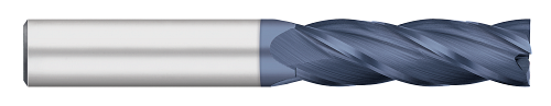 4.000 mm Cutter DIA x 20.000 mm Length of Cut Carbide Square End Mill, 4 Flutes, AlTiN Coated  TITAN USA  SKU TITUS1-TC82535