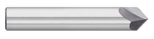 0.2500" (1/4) Shank DIA x 60Â° Included Angle x 2.5000" (2-1/2) Overall Length X 0.0100" Tip DIA Carbide Pointed Chamfer Mill, 2 Flutes, Uncoated  TITAN USA  SKU TITUS1-TC85104