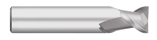 0.2500" (1/4) Cutter DIA x 0.5000" (1/2) Length of Cut Carbide Square End Mill for Aluminum, 2 Flutes, Uncoated  TITAN USA  SKU TITUS1-TC62004