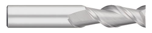 0.1250" (1/8) Cutter DIA x 0.5000" (1/2) Length of Cut Carbide Square End Mill for Aluminum, 2 Flutes, Uncoated  TITAN USA  SKU TITUS1-TC62608