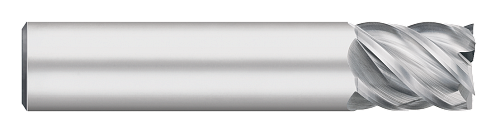 0.1875" (3/16) Cutter DIA x 0.3750" (3/8) Length of Cut Carbide Square End Mill, 5 Flutes, Uncoated  TITAN USA  SKU TITUS1-TC61412